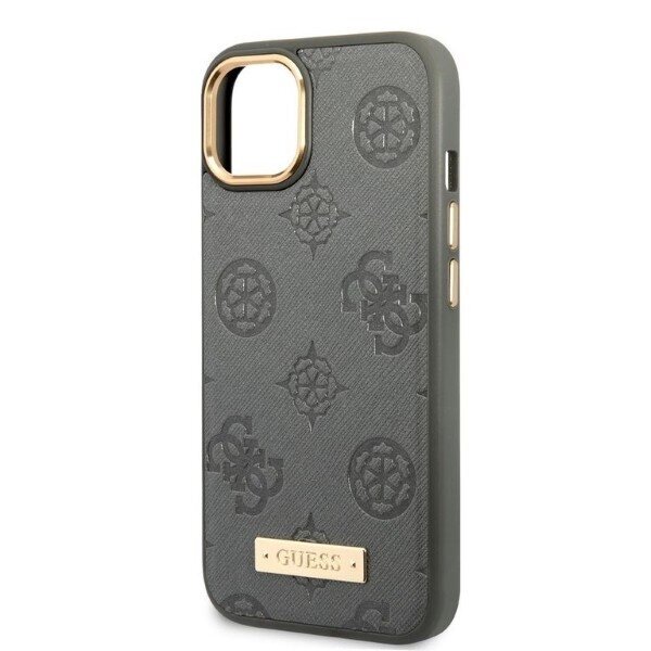 Guess GUHMP13MSAPSTG iPhone 13 6,1" szary|grey hardcase Peony Logo Plate MagSafe цена и информация | Telefonu vāciņi, maciņi | 220.lv