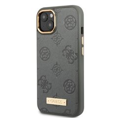 Guess GUHMP13MSAPSTG iPhone 13 6,1" szary|grey hardcase Peony Logo Plate MagSafe цена и информация | Чехлы для телефонов | 220.lv