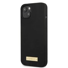 Guess GUHMP13SSPLK iPhone 13 mini 5,4" czarny|black hard case Silicone Logo Plate MagSafe cena un informācija | Telefonu vāciņi, maciņi | 220.lv