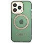 Guess GUHMP13XHTCMA iPhone 13 Pro Max 6,7" zielony|khaki hard case Gold Outline Translucent MagSafe cena un informācija | Telefonu vāciņi, maciņi | 220.lv