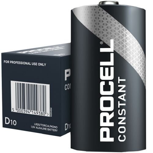 Duracell baterijas Procell Constant Power LR20, 10 gab cena un informācija | Baterijas | 220.lv