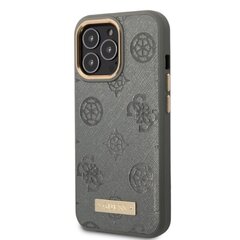 Guess GUHMP13XSAPSTG iPhone 13 Pro Max 6,7" szary|grey hardcase Peony Logo Plate MagSafe cena un informācija | Telefonu vāciņi, maciņi | 220.lv