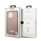Guess GUHMP13XSAPSTP iPhone 13 Pro Max 6,7" różowy|pink hardcase Peony Logo Plate MagSafe cena un informācija | Telefonu vāciņi, maciņi | 220.lv