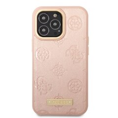 Guess GUHMP13XSAPSTP iPhone 13 Pro Max 6,7" różowy|pink hardcase Peony Logo Plate MagSafe цена и информация | Чехлы для телефонов | 220.lv