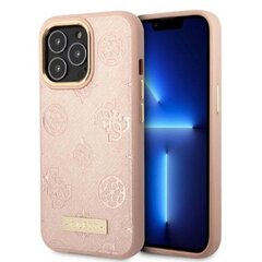 Guess GUHMP13XSAPSTP iPhone 13 Pro Max 6,7" różowy|pink hardcase Peony Logo Plate MagSafe cena un informācija | Telefonu vāciņi, maciņi | 220.lv