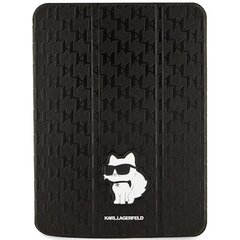 Karl Lagerfeld KLFC11SAKHPCK iPad 10.9" Folio Magnet Allover Cover czarny|black Saffiano Monogram Choupette цена и информация | Чехлы для планшетов и электронных книг | 220.lv