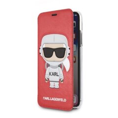 Karl Lagerfeld KLFLBKPXKSCORE iPhone X| XS bookcase czerwony|red Karl Space Cosmonaut cena un informācija | Telefonu vāciņi, maciņi | 220.lv