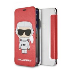 Karl Lagerfeld KLFLBKPXKSCORE iPhone X| XS bookcase czerwony|red Karl Space Cosmonaut cena un informācija | Telefonu vāciņi, maciņi | 220.lv
