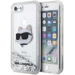 Karl Lagerfeld KLHCI8LNCHCS iPhone 7|8| SE 2020 | SE 2022 srebrny|silver hardcase Glitter Choupette Head cena un informācija | Telefonu vāciņi, maciņi | 220.lv