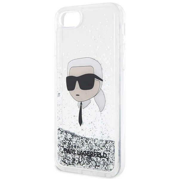 Karl Lagerfeld KLHCI8LNKHCH iPhone 7|8| SE 2020 | SE 2022 srebrny|silver hardcase Glitter Karl Head цена и информация | Telefonu vāciņi, maciņi | 220.lv