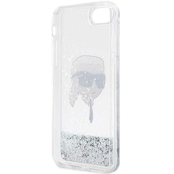 Karl Lagerfeld KLHCI8LNKHCH iPhone 7|8| SE 2020 | SE 2022 srebrny|silver hardcase Glitter Karl Head цена и информация | Telefonu vāciņi, maciņi | 220.lv