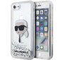 Karl Lagerfeld KLHCI8LNKHCH iPhone 7|8| SE 2020 | SE 2022 srebrny|silver hardcase Glitter Karl Head цена и информация | Telefonu vāciņi, maciņi | 220.lv