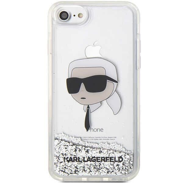 Karl Lagerfeld KLHCI8LNKHCH iPhone 7|8| SE 2020 | SE 2022 srebrny|silver hardcase Glitter Karl Head цена и информация | Telefonu vāciņi, maciņi | 220.lv