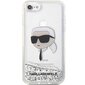 Karl Lagerfeld KLHCI8LNKHCH iPhone 7|8| SE 2020 | SE 2022 srebrny|silver hardcase Glitter Karl Head цена и информация | Telefonu vāciņi, maciņi | 220.lv