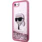 Karl Lagerfeld KLHCI8LNKHCP iPhone 7|8| SE 2020 | SE 2022 różowy|pink hardcase Glitter Karl Head cena un informācija | Telefonu vāciņi, maciņi | 220.lv