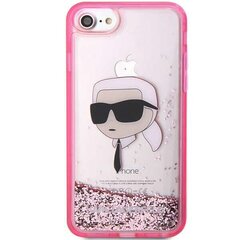 Karl Lagerfeld KLHCI8LNKHCP iPhone 7|8| SE 2020 | SE 2022 różowy|pink hardcase Glitter Karl Head цена и информация | Чехлы для телефонов | 220.lv