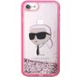 Karl Lagerfeld KLHCI8LNKHCP iPhone 7|8| SE 2020 | SE 2022 różowy|pink hardcase Glitter Karl Head cena un informācija | Telefonu vāciņi, maciņi | 220.lv