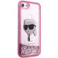 Karl Lagerfeld KLHCI8LNKHCP iPhone 7|8| SE 2020 | SE 2022 różowy|pink hardcase Glitter Karl Head цена и информация | Telefonu vāciņi, maciņi | 220.lv