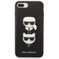 Karl Lagerfeld KLHCI8LSAKICKCBK iPhone 7 Plus | 8 Plus czarny|black hardcase Saffiano Karl&Choupette Head цена и информация | Telefonu vāciņi, maciņi | 220.lv