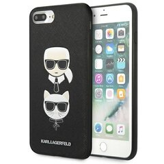 Karl Lagerfeld KLHCI8LSAKICKCBK iPhone 7 Plus | 8 Plus czarny|black hardcase Saffiano Karl&Choupette Head цена и информация | Чехлы для телефонов | 220.lv