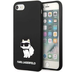 Karl Lagerfeld KLHCI8SNCHBCK iPhone 7|8| SE 2020 | SE 2022 hardcase czarny|black Silicone Choupette cena un informācija | Telefonu vāciņi, maciņi | 220.lv