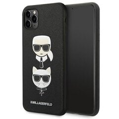 Karl Lagerfeld KLHCN65SAKICKCBK iPhone 11 Pro Max 6,5" czarny|black hardcase Saffiano Karl&Choupette Head цена и информация | Чехлы для телефонов | 220.lv
