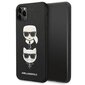 Karl Lagerfeld KLHCN65SAKICKCBK iPhone 11 Pro Max 6,5" czarny|black hardcase Saffiano Karl&Choupette Head cena un informācija | Telefonu vāciņi, maciņi | 220.lv