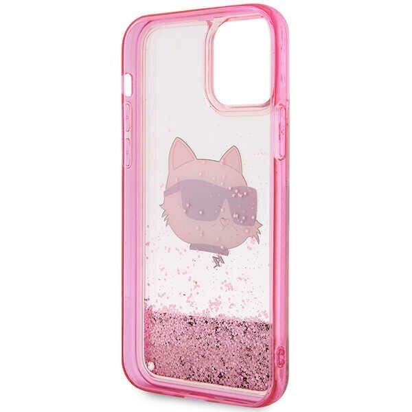 Karl Lagerfeld KLHCP12MLNCHCP iPhone 12| 12 Pro 6,1" różowy|pink hardcase Glitter Choupette Head cena un informācija | Telefonu vāciņi, maciņi | 220.lv