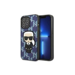 Karl Lagerfeld KLHCP13LPMNIKBL iPhone 13 Pro | 13 6,1" hardcase niebieski|blue Monogram Ikonik Patch cena un informācija | Telefonu vāciņi, maciņi | 220.lv