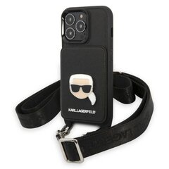 Karl Lagerfeld KLHCP13LSAKHPK iPhone 13 Pro | 13 6,1" hardcase Saffiano Metal Karl Head cena un informācija | Telefonu vāciņi, maciņi | 220.lv