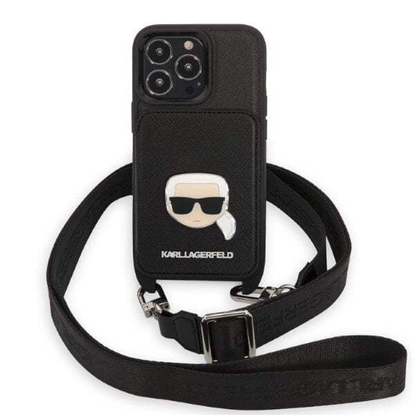 Karl Lagerfeld KLHCP13LSAKHPK iPhone 13 Pro | 13 6,1" hardcase Saffiano Metal Karl Head цена и информация | Telefonu vāciņi, maciņi | 220.lv