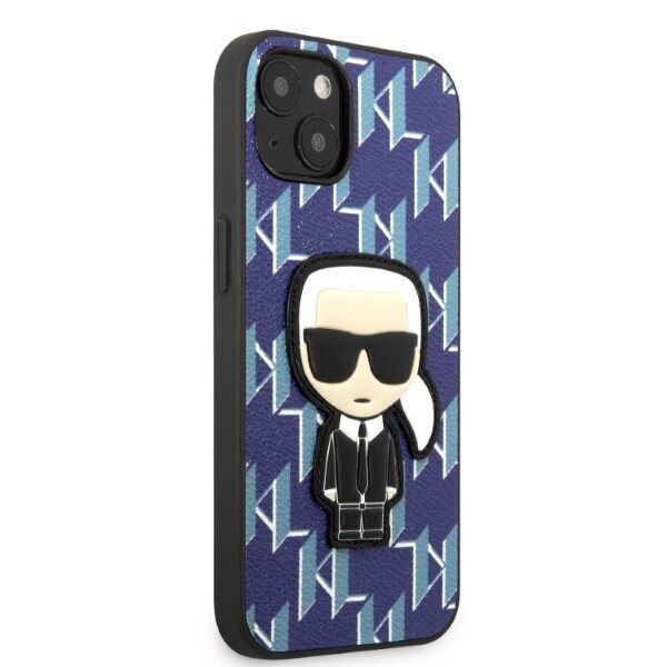 Karl Lagerfeld KLHCP13SPMNIKBL iPhone 13 mini 5,4" hardcase niebieski|blue Monogram Ikonik Patch цена и информация | Telefonu vāciņi, maciņi | 220.lv