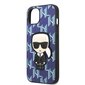 Karl Lagerfeld KLHCP13SPMNIKBL iPhone 13 mini 5,4" hardcase niebieski|blue Monogram Ikonik Patch цена и информация | Telefonu vāciņi, maciņi | 220.lv