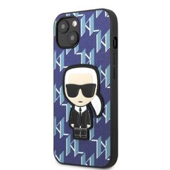 Karl Lagerfeld KLHCP13SPMNIKBL iPhone 13 mini 5,4" hardcase niebieski|blue Monogram Ikonik Patch цена и информация | Чехлы для телефонов | 220.lv