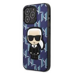 Karl Lagerfeld KLHCP13XPMNIKBL iPhone 13 Pro Max 6,7" hardcase niebieski|blue Monogram Ikonik Patch cena un informācija | Telefonu vāciņi, maciņi | 220.lv