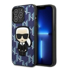 Karl Lagerfeld KLHCP13XPMNIKBL iPhone 13 Pro Max 6,7" hardcase niebieski|blue Monogram Ikonik Patch цена и информация | Чехлы для телефонов | 220.lv