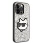 Karl Lagerfeld KLHCP14LG2CPS iPhone 14 Pro 6,1" srebrny|silver hardcase Glitter Choupette Patch cena un informācija | Telefonu vāciņi, maciņi | 220.lv