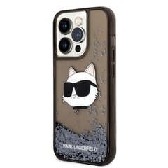 Karl Lagerfeld KLHCP14LLNCHCK iPhone 14 Pro 6,1" czarny|black hardcase Glitter Choupette Head цена и информация | Чехлы для телефонов | 220.lv