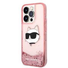 Karl Lagerfeld KLHCP14LLNCHCP iPhone 14 Pro 6,1" różowy|pink hardcase Glitter Choupette Head cena un informācija | Telefonu vāciņi, maciņi | 220.lv