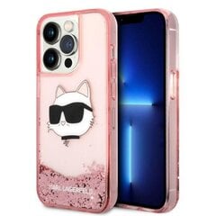Karl Lagerfeld KLHCP14LLNCHCP iPhone 14 Pro 6,1" różowy|pink hardcase Glitter Choupette Head цена и информация | Чехлы для телефонов | 220.lv
