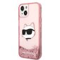 Karl Lagerfeld KLHCP14MLNCHCP iPhone 14 Plus 6,7" różowy|pink hardcase Glitter Choupette Head cena un informācija | Telefonu vāciņi, maciņi | 220.lv