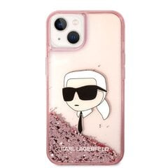Karl Lagerfeld KLHCP14MLNKHCP iPhone 14 Plus 6,7" różowy|pink hardcase Glitter Karl Head cena un informācija | Telefonu vāciņi, maciņi | 220.lv
