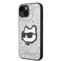 Karl Lagerfeld KLHCP14SG2CPS iPhone 14 6.1&quot; silver/silver hardcase Glitter Choupette Patch цена и информация | Чехлы для телефонов | 220.lv