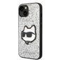 Karl Lagerfeld KLHCP14SG2CPS iPhone 14 6,1" srebrny|silver hardcase Glitter Choupette Patch цена и информация | Telefonu vāciņi, maciņi | 220.lv