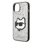 Karl Lagerfeld KLHCP14SG2CPS iPhone 14 6,1" srebrny|silver hardcase Glitter Choupette Patch цена и информация | Telefonu vāciņi, maciņi | 220.lv