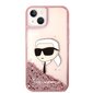 Karl Lagerfeld KLHCP14SLNKHCP iPhone 14 6,1" różowy|pink hardcase Glitter Karl Head cena un informācija | Telefonu vāciņi, maciņi | 220.lv