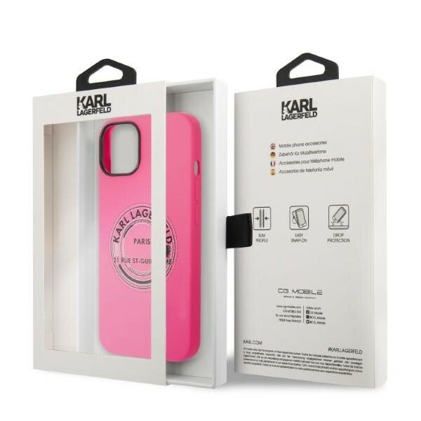 Karl Lagerfeld KLHCP14SSRSGRCF iPhone 14 6,1" hardcase różowy|pink Silicone RSG cena un informācija | Telefonu vāciņi, maciņi | 220.lv