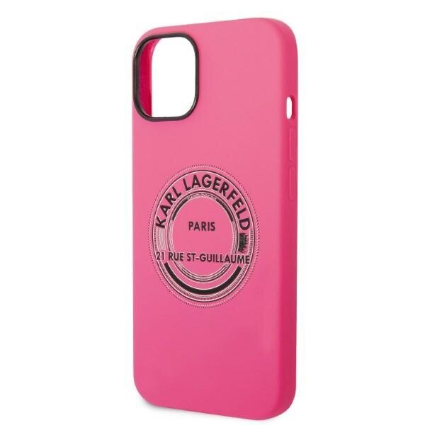 Karl Lagerfeld KLHCP14SSRSGRCF iPhone 14 6,1" hardcase różowy|pink Silicone RSG cena un informācija | Telefonu vāciņi, maciņi | 220.lv