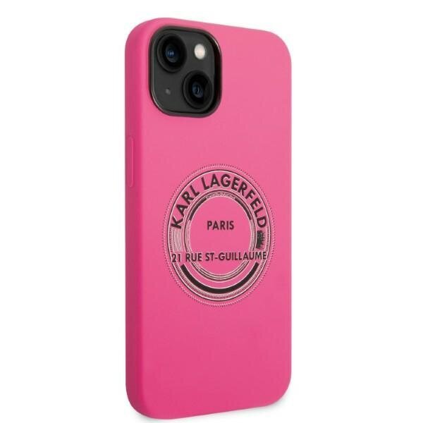 Karl Lagerfeld KLHCP14SSRSGRCF iPhone 14 6,1" hardcase różowy|pink Silicone RSG cena un informācija | Telefonu vāciņi, maciņi | 220.lv