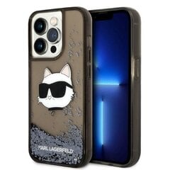 Karl Lagerfeld KLHCP14XLNCHCK iPhone 14 Pro Max 6,7" czarny|black hardcase Glitter Choupette Head цена и информация | Чехлы для телефонов | 220.lv